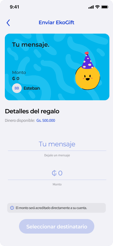 Sending ekogift