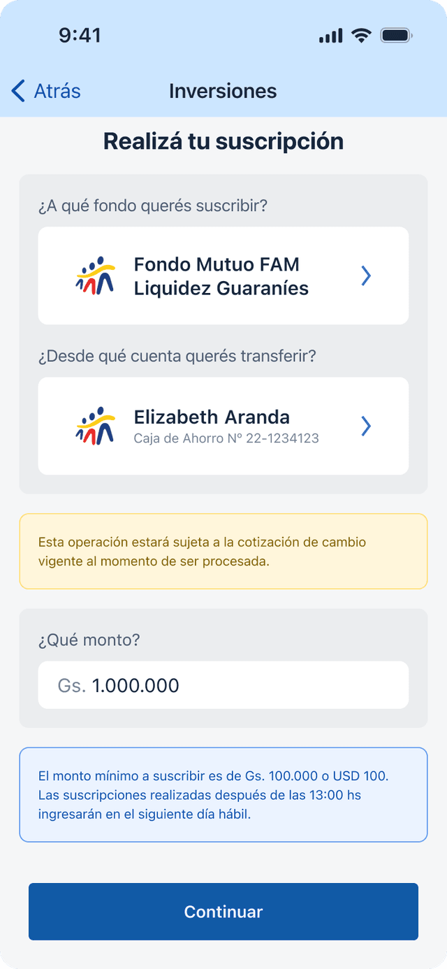 Add new funds
