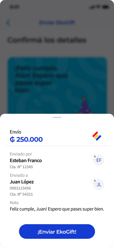 Sending ekogift